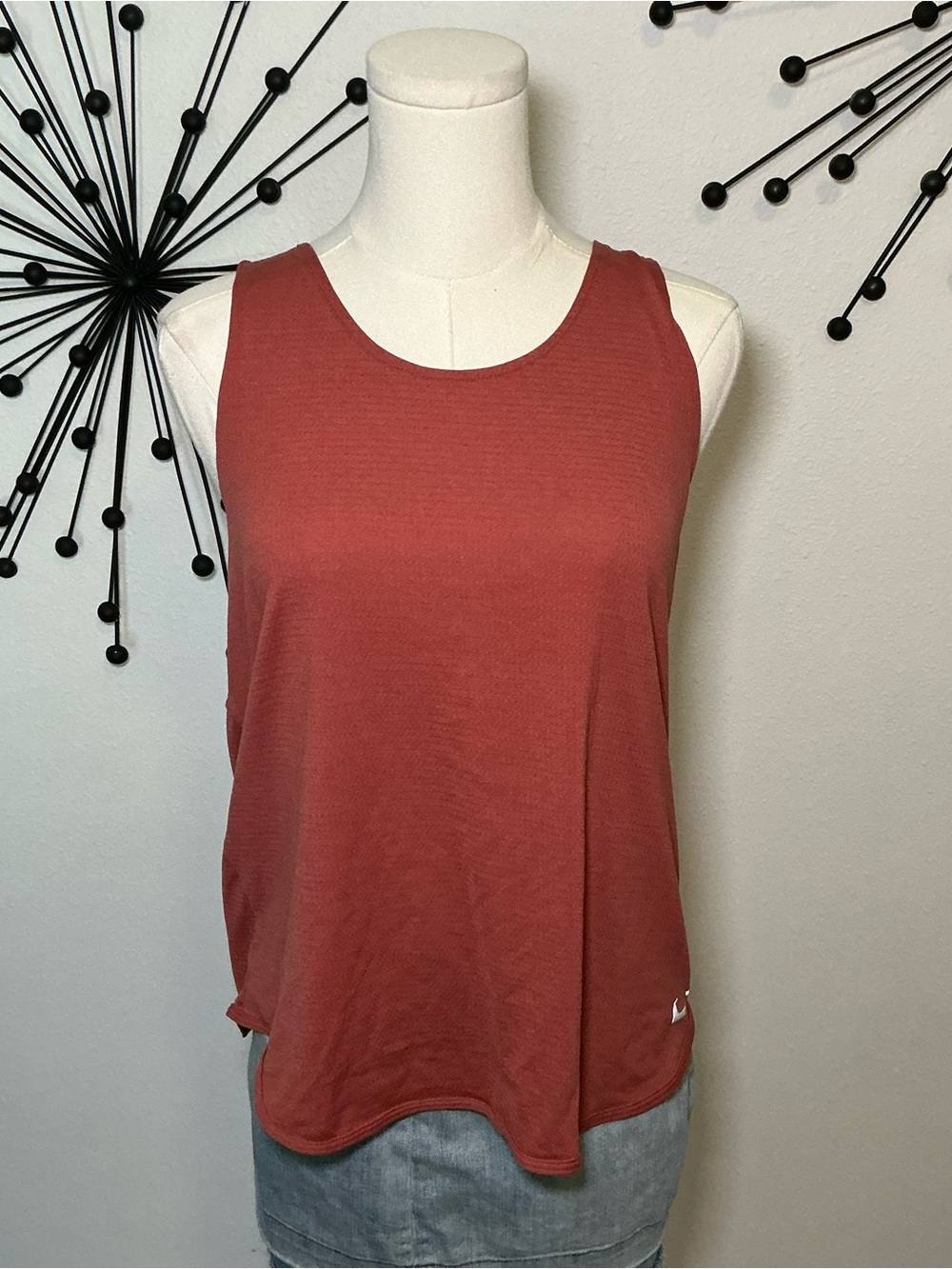 Nike Dri-FIT Mauve Pink Cross Back Athletic Tank Top Size Large